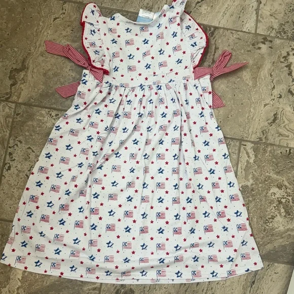 NWT Size 8 Classic Whimsy Flag Print Avery Dress - Picture 3 of 3